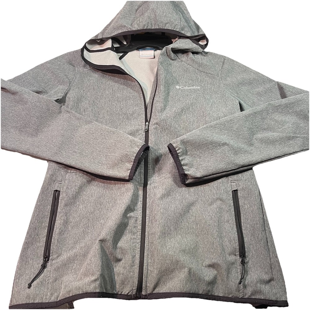 Columbia Men's‎ Shell Jacket Size Large Gray Water Resistant EUC
